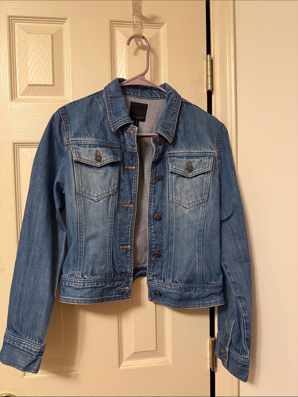 The Limited Medium Blue Denim Trucker Jacket